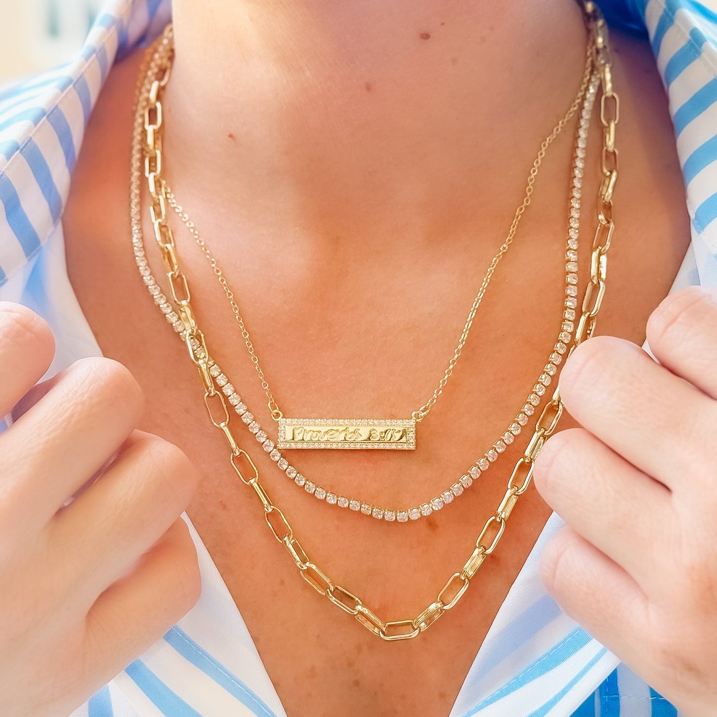 Proverbs 3:15 Layered Necklace