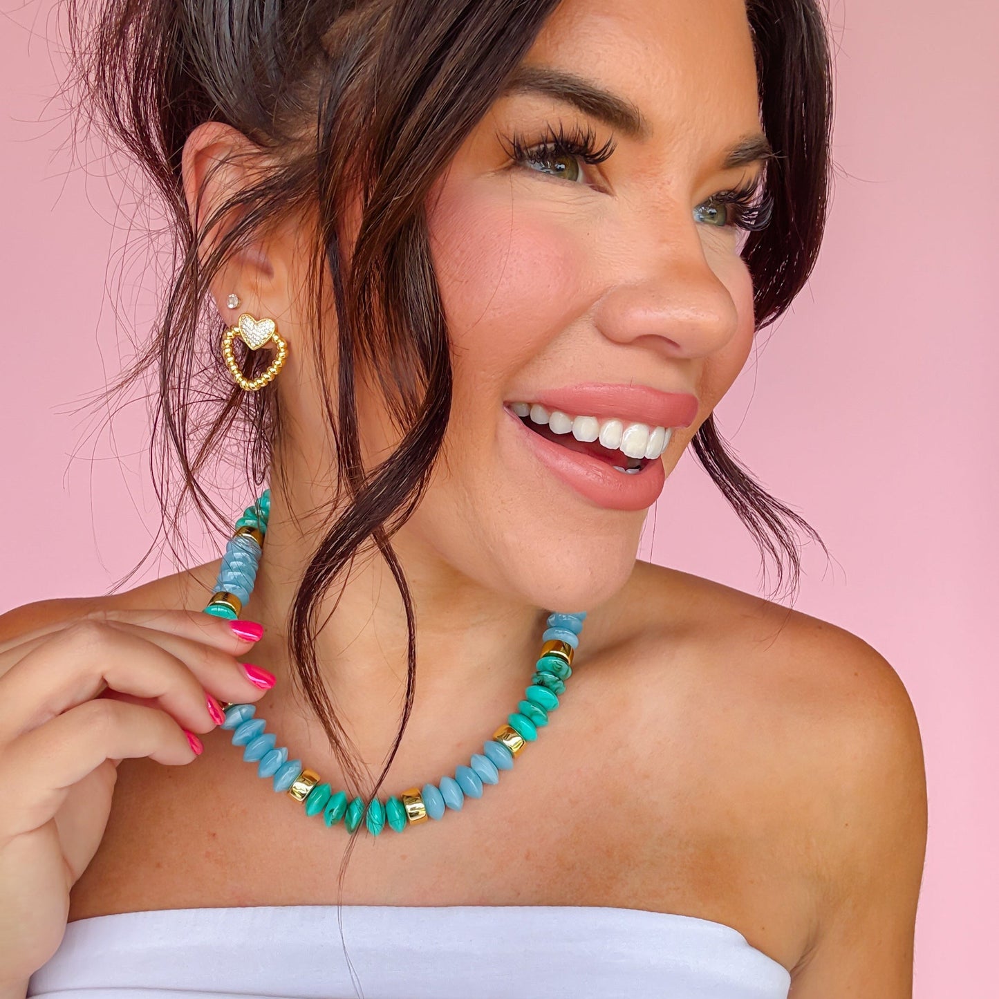 Turquoise Day Dream Beaded Necklace