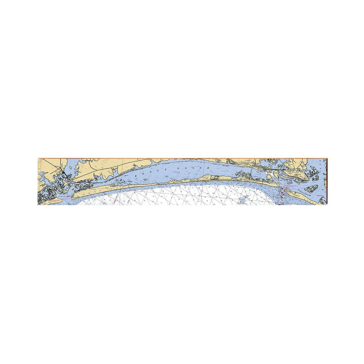 Gogue Sound NOAA Chart Map | Wall Art Print on Real Wood