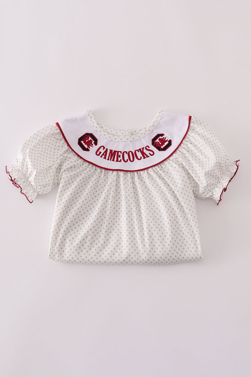 South Carolina Gamecocks embroidery ruffle shorts set