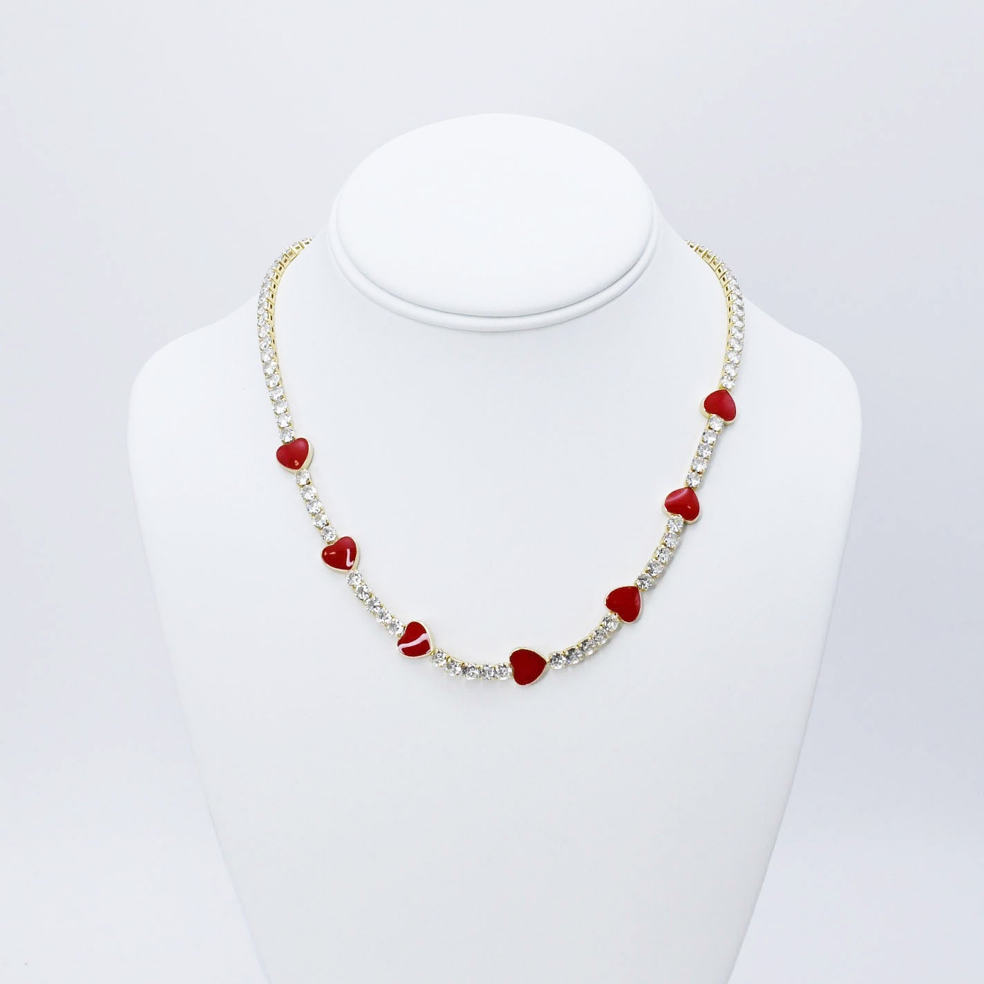 Multi Red Heart Chocker