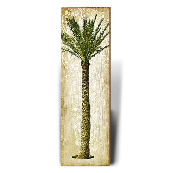 Marvelous Palm Tree Interior | Wall Art Print on Real Wood