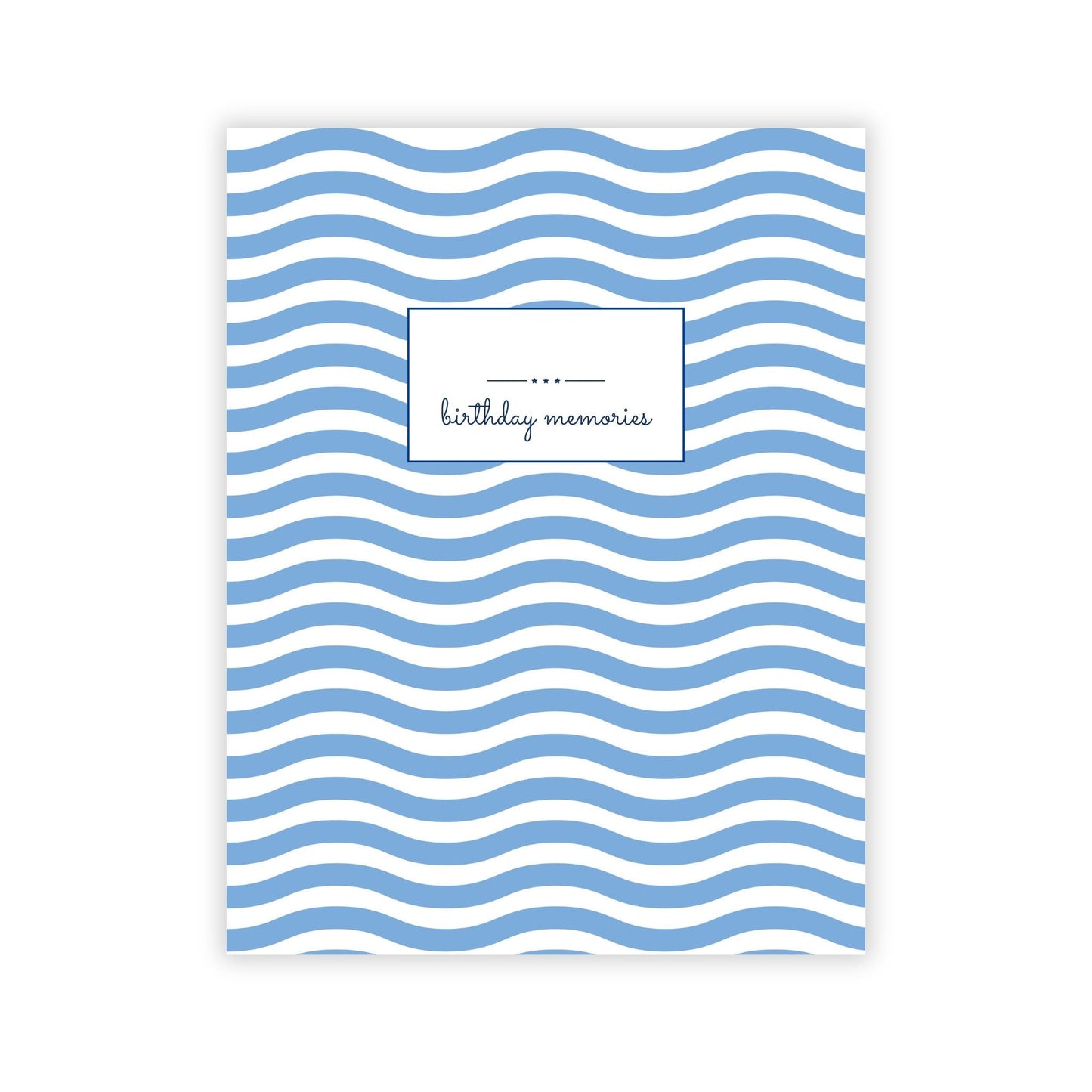 Birthday Memory Book- Blue Wave