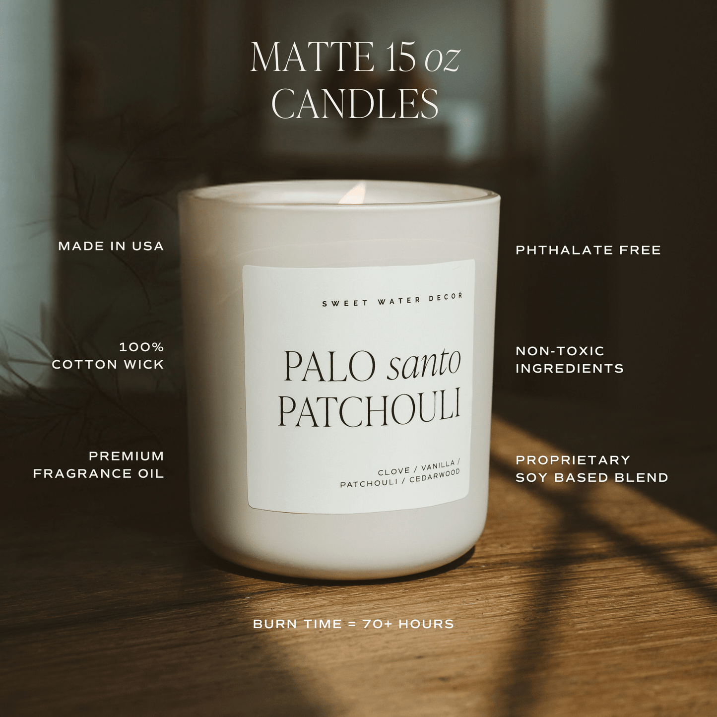 Fall Leaves Soy Candle - Tan Matte Jar - 15 oz