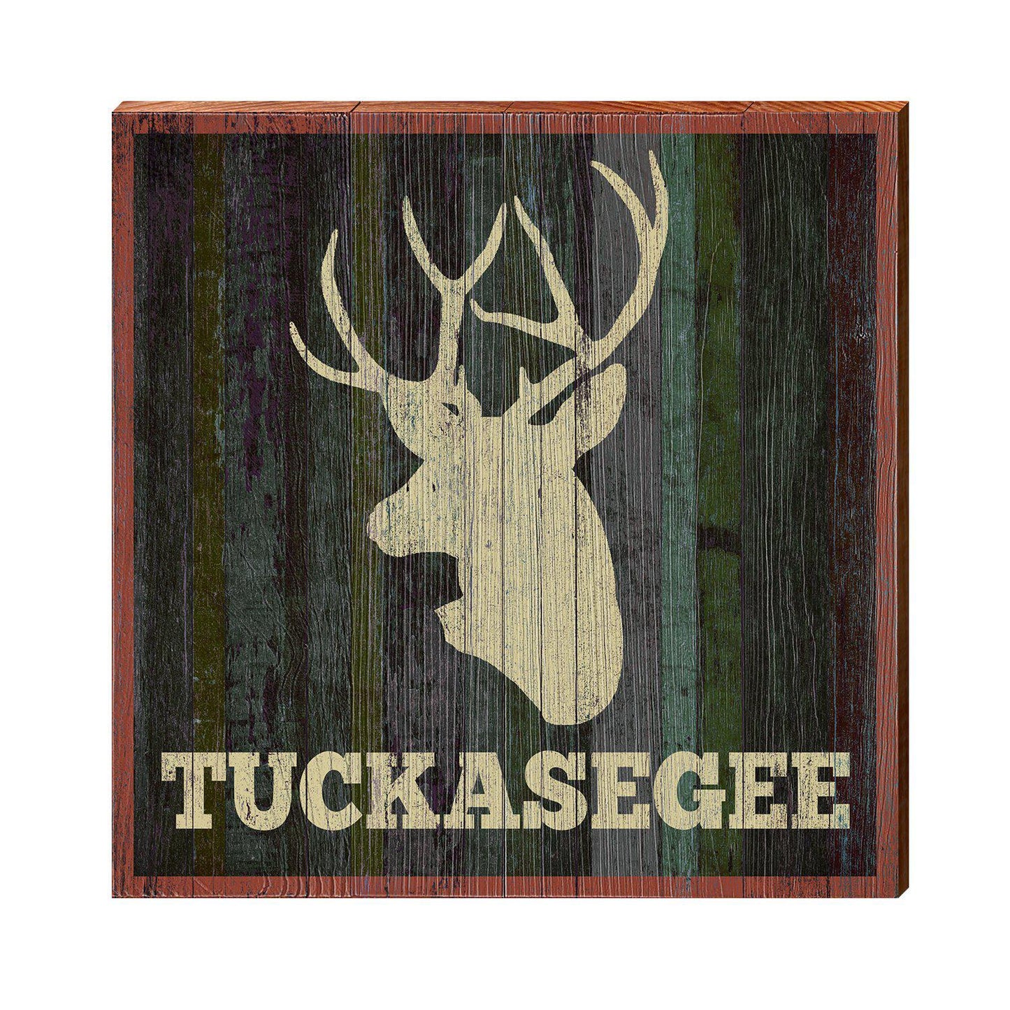 Tuckasegee Deer Head | Wall Art Print on Real Wood
