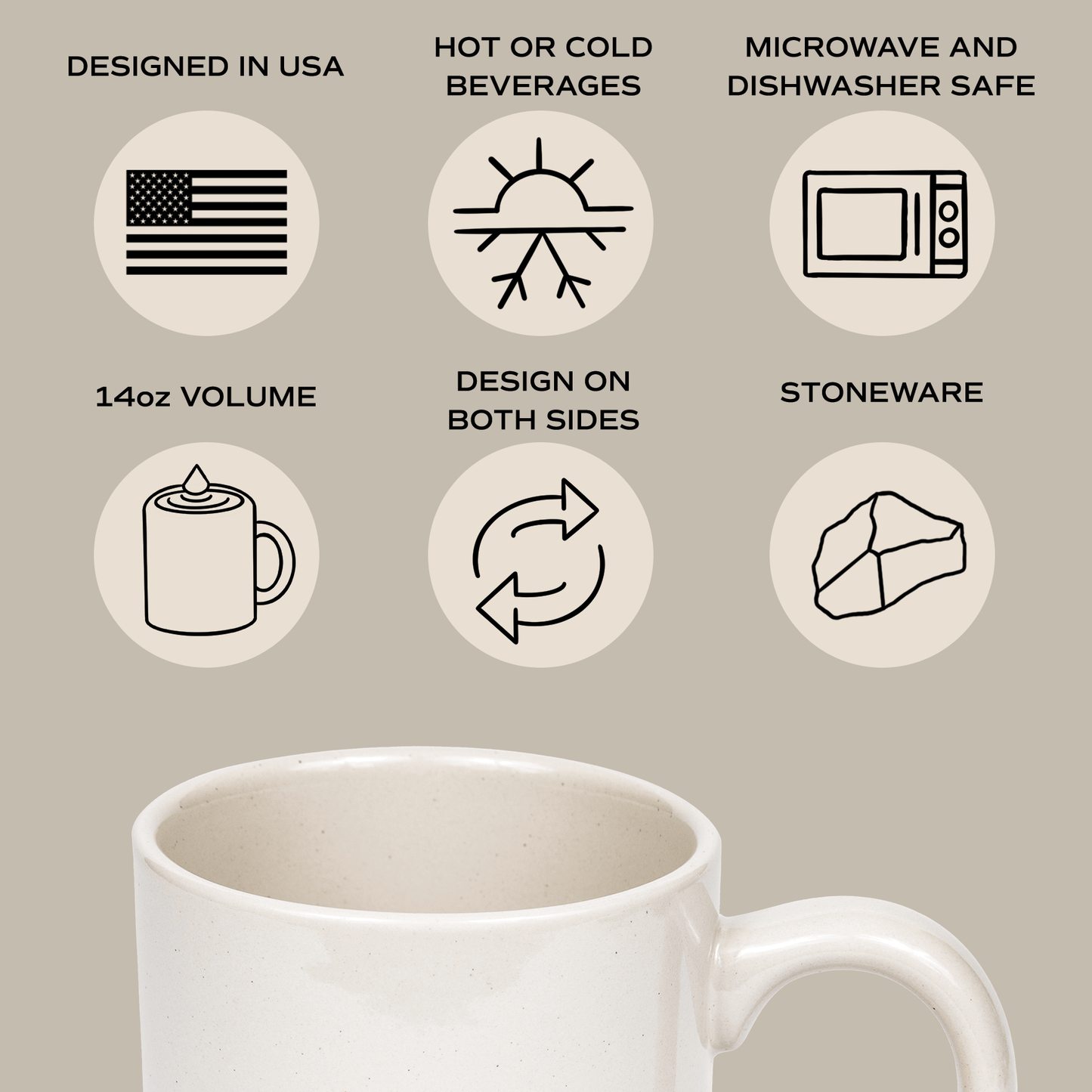 Strong and Courageous 14oz. Stoneware Coffee Mug