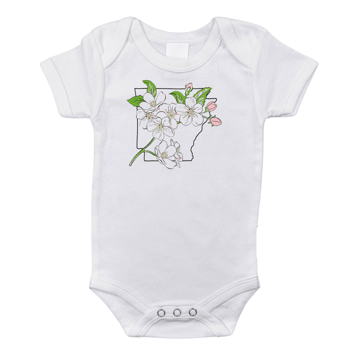 Arkansas Apple Blossom Baby Onesie Newborn Coming Home Essential