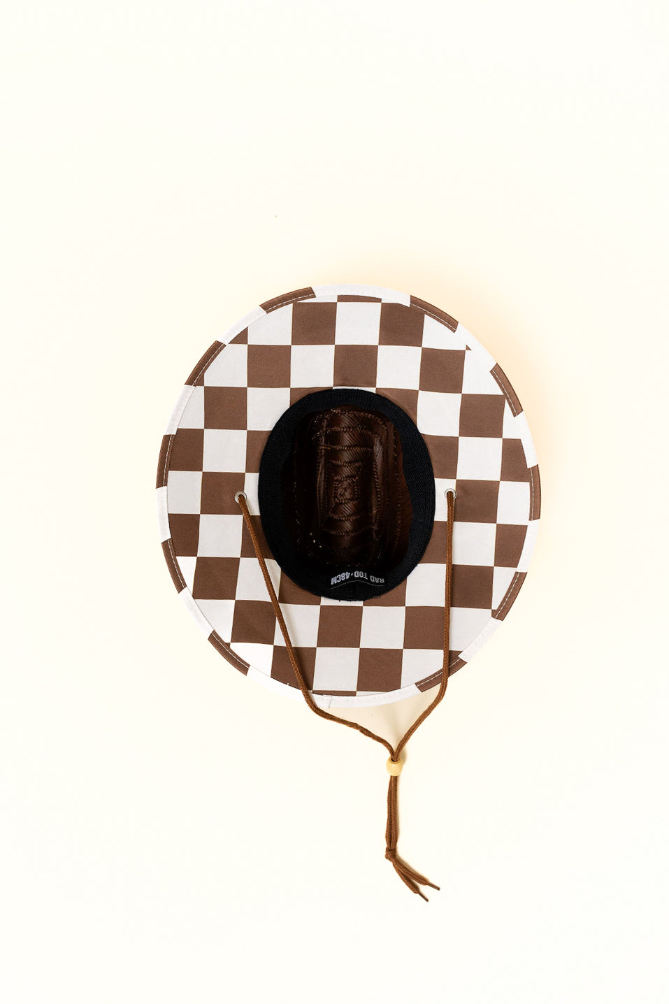TODDLER STRAW HAT - CACAO CHECKS