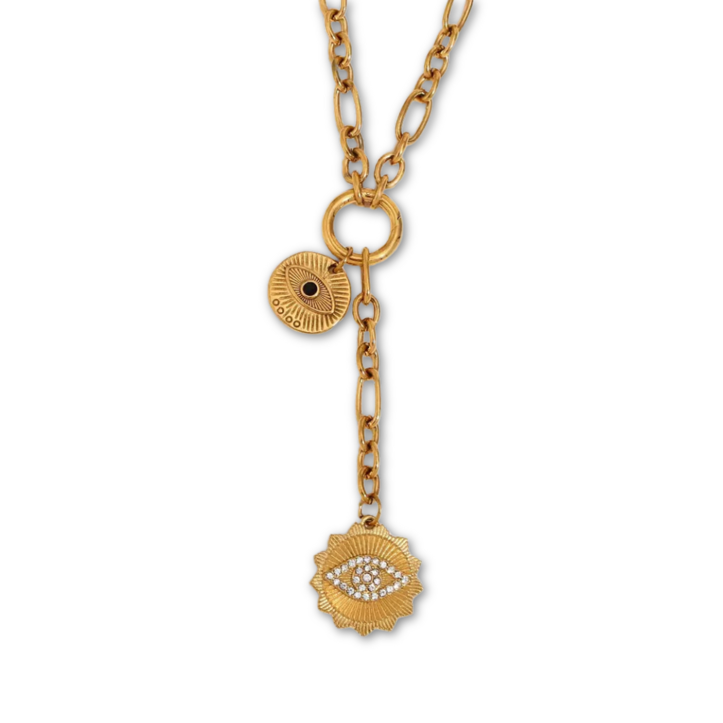 Evil Eye - Duo Drop Necklace