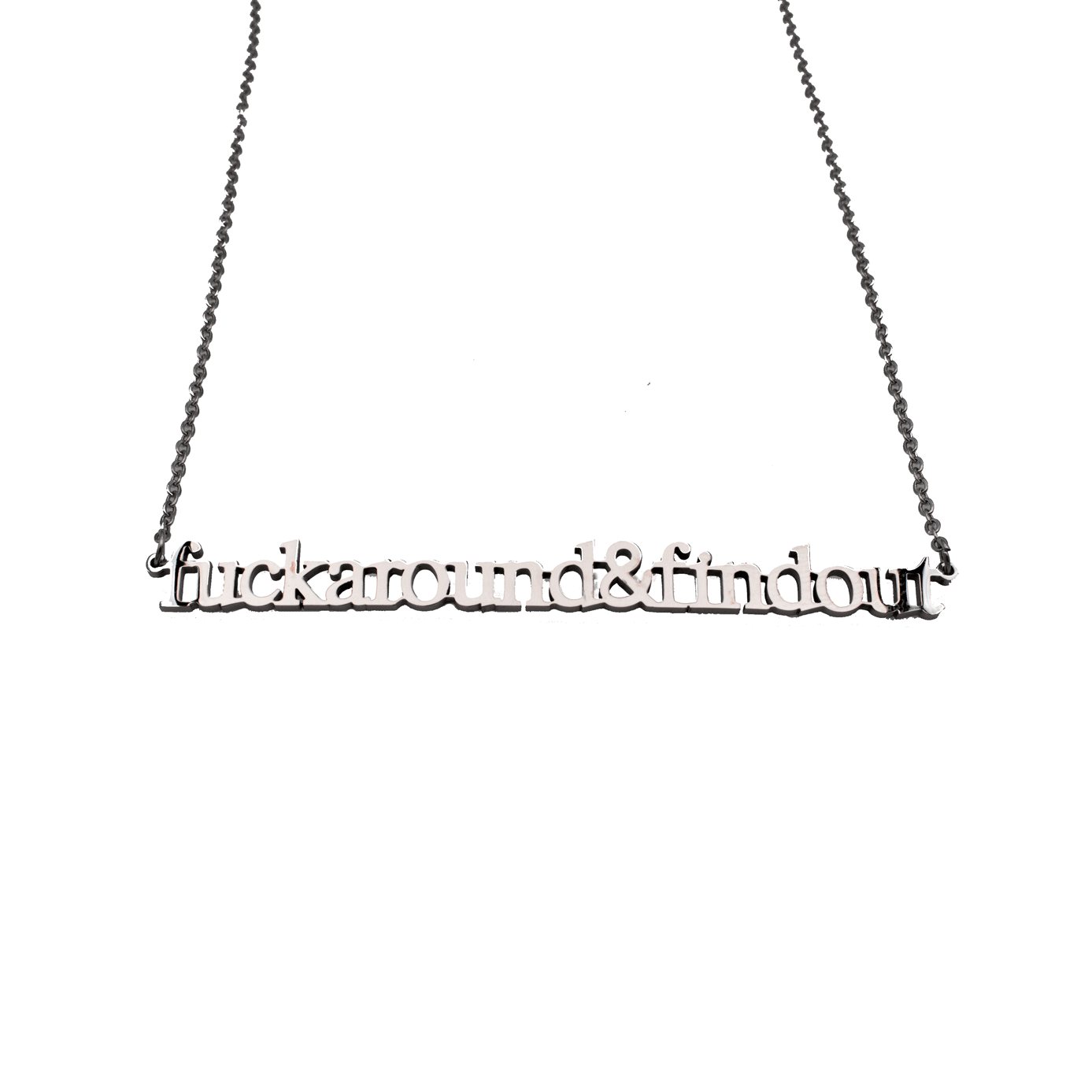 Fuck Around & Find Out Cutout Necklace