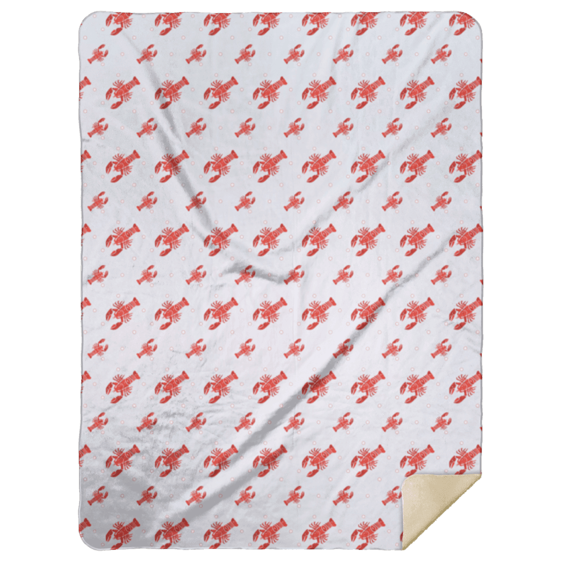 Heads or Tails Plush Throw Blanket 60x80 Crawfish Lobster