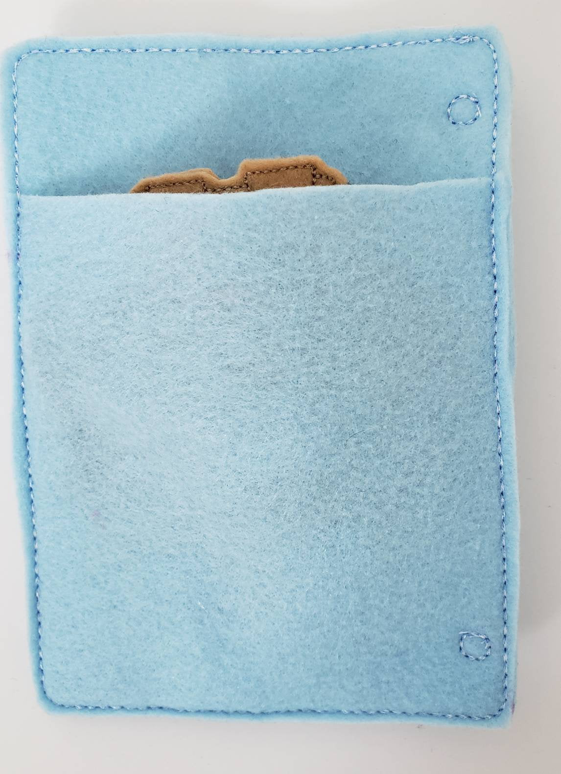 Felt dog finger puppet quiet book page - activity page - busy book - learning page