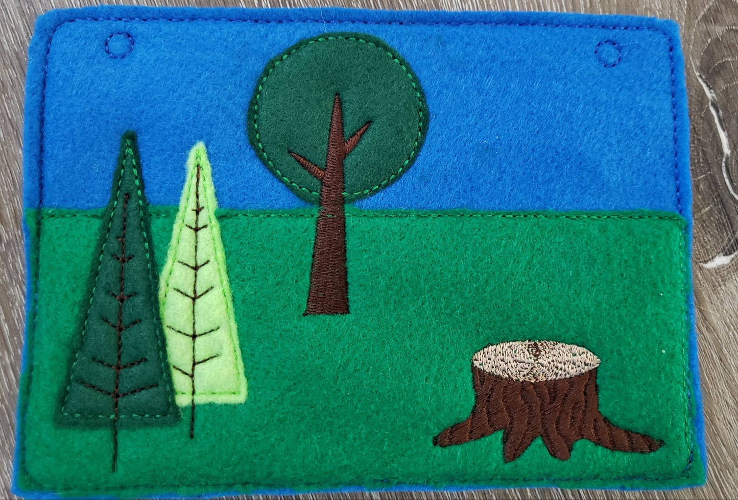 Felt finger puppet animal - Woodland Animal quiet book page - Gift for kids - habitat - forest animals - learning toy - animals and biomes