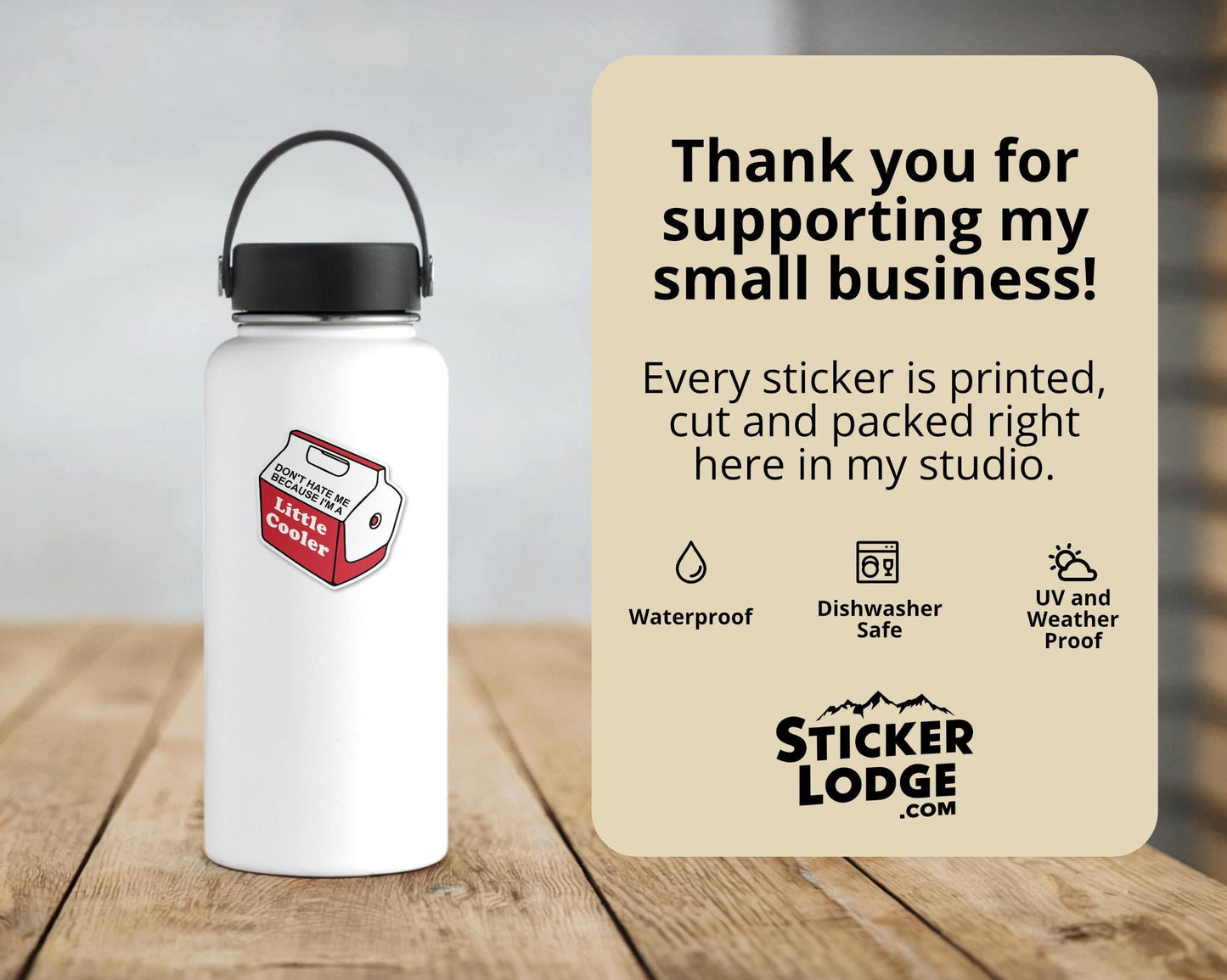 Don't Hate Me Because I'm A Little Cooler Vinyl Sticker