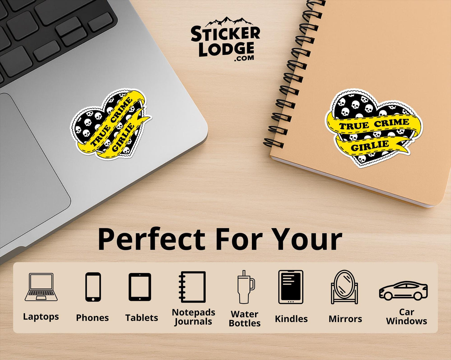 True Crime Girlie Vinyl Sticker