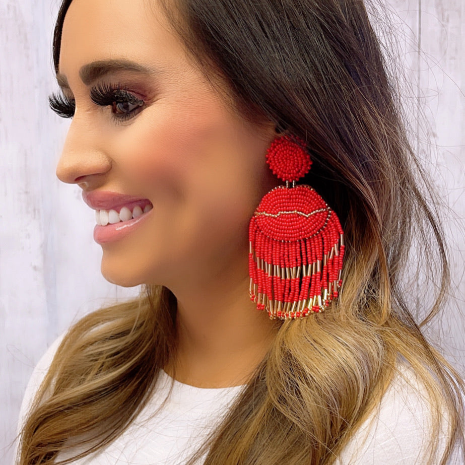 Lip Tassel Red