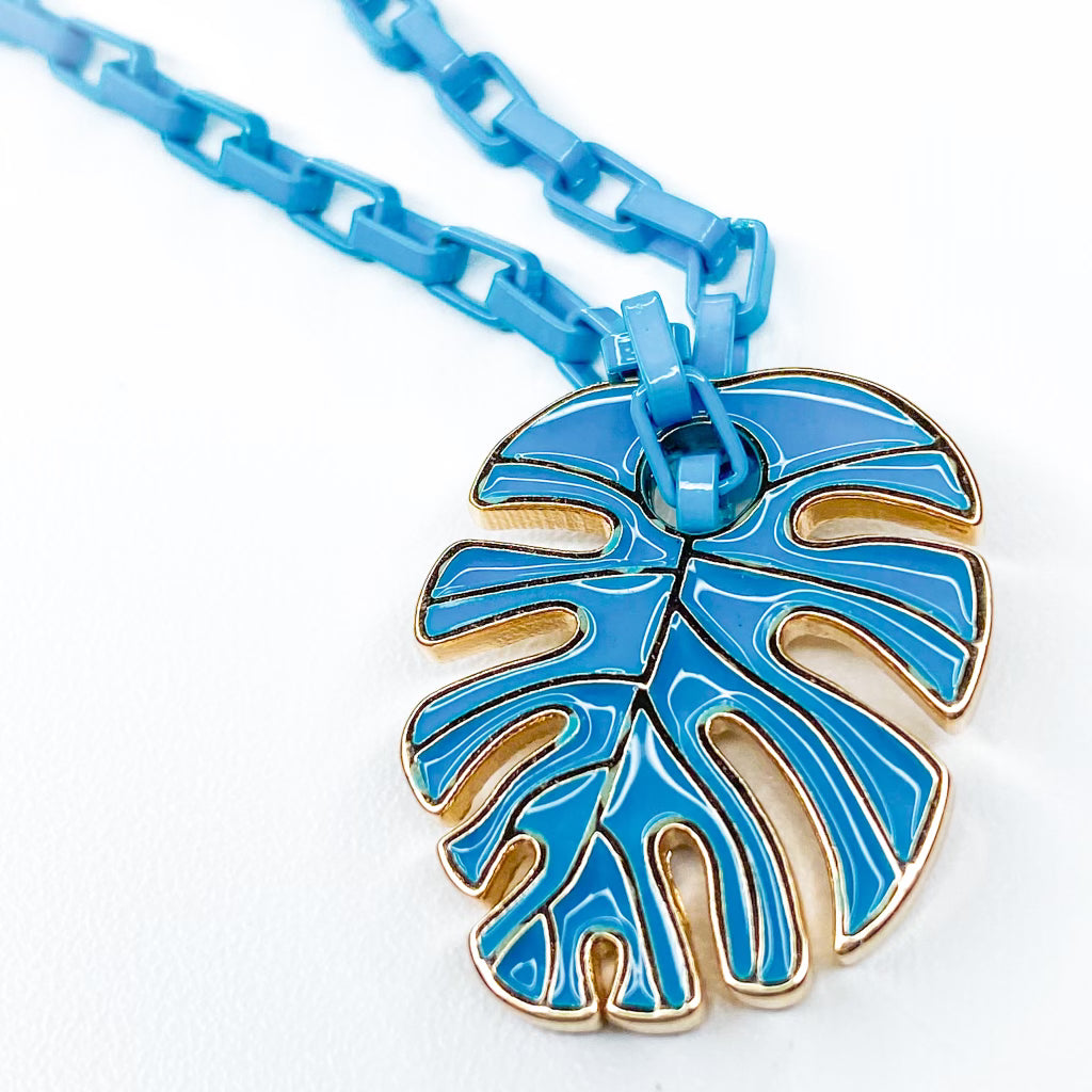 Blue Palm Necklace