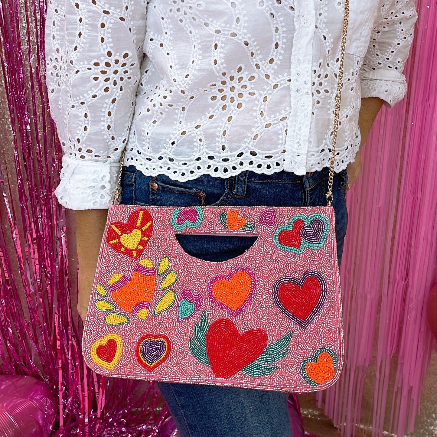 Wing heart purse
