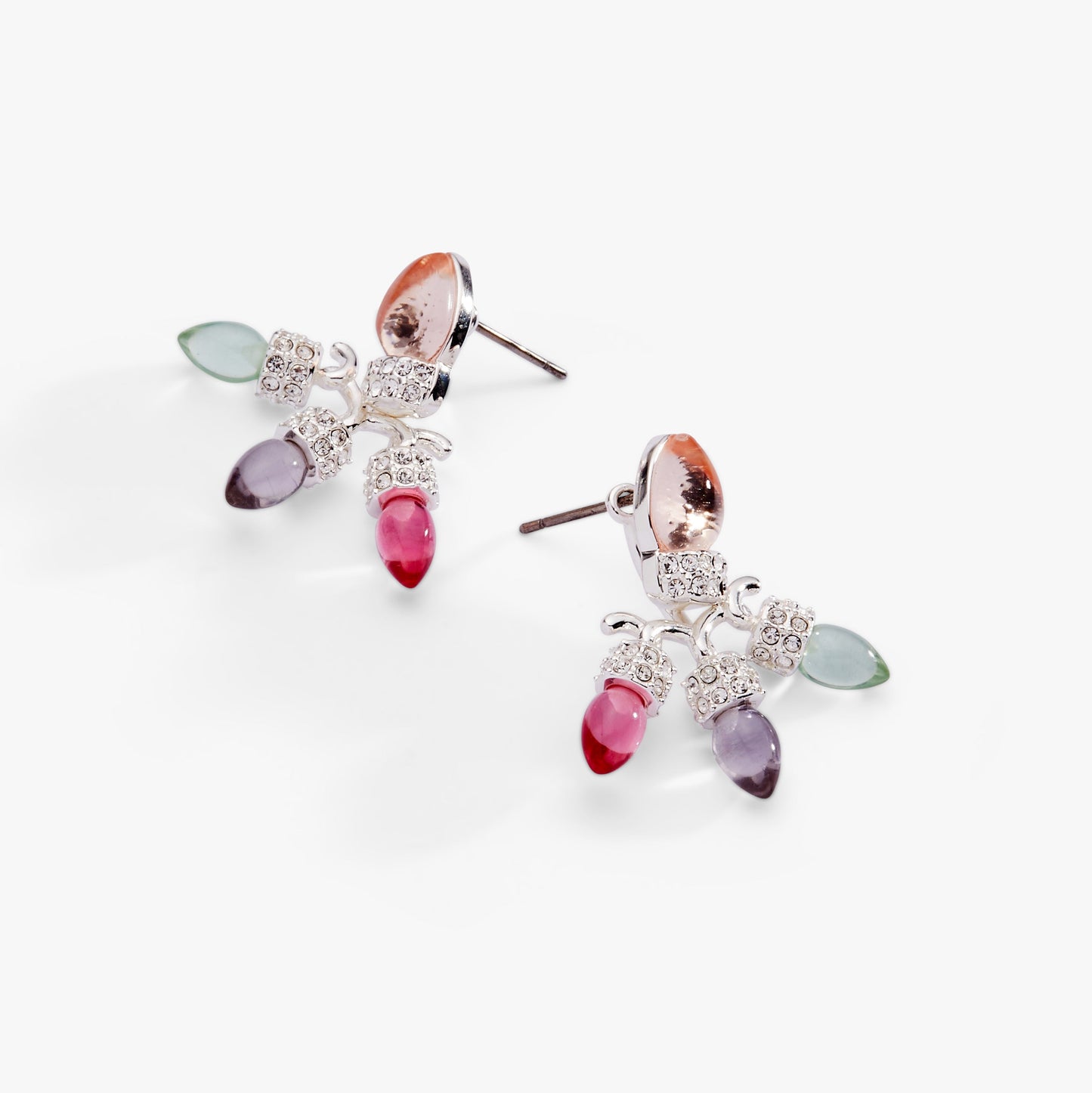 Christmas Muted Light Bulb Jacket Earrings