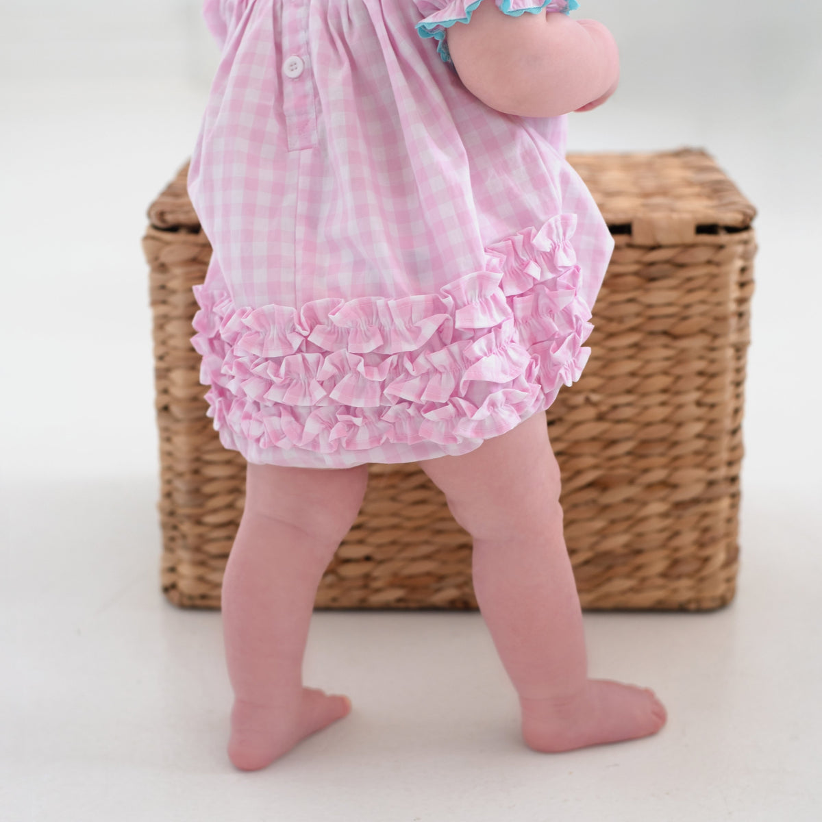Smocked Pink Bunny Bubble