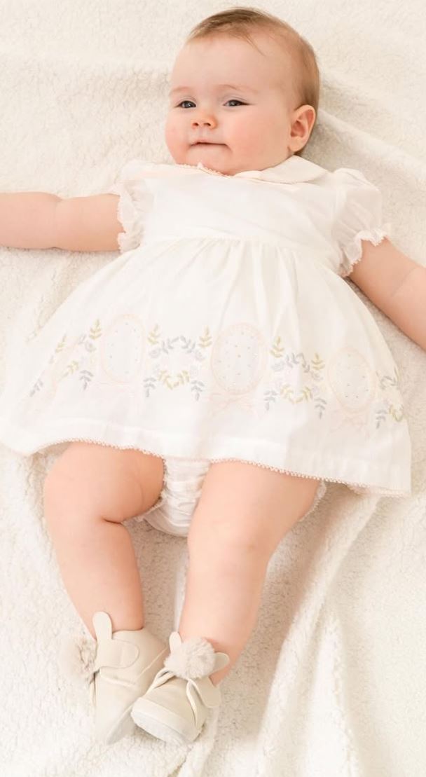 Vintage-Inspired Baby Dress & Bloomers Set