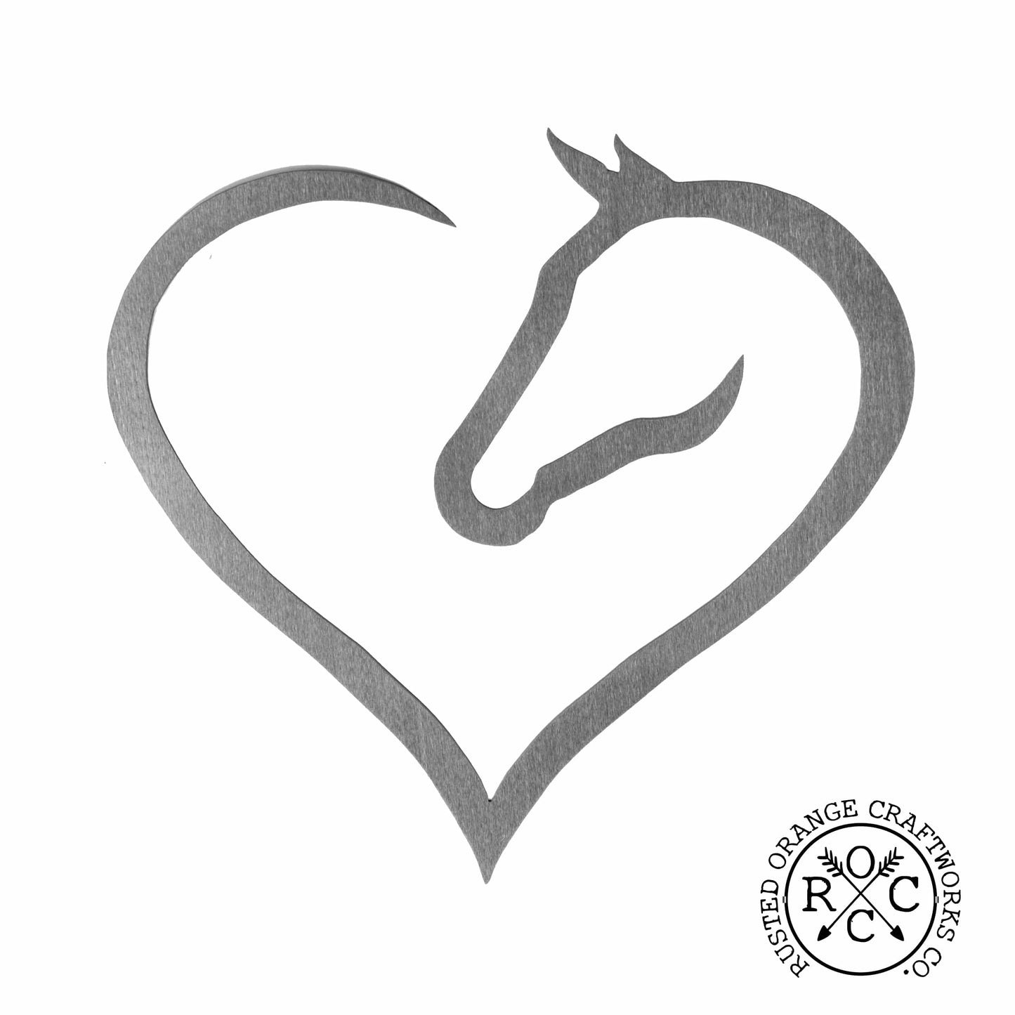 Horse Heart Silhouette - 4 Sizes - Cowgirl Room Horse Wall Decor