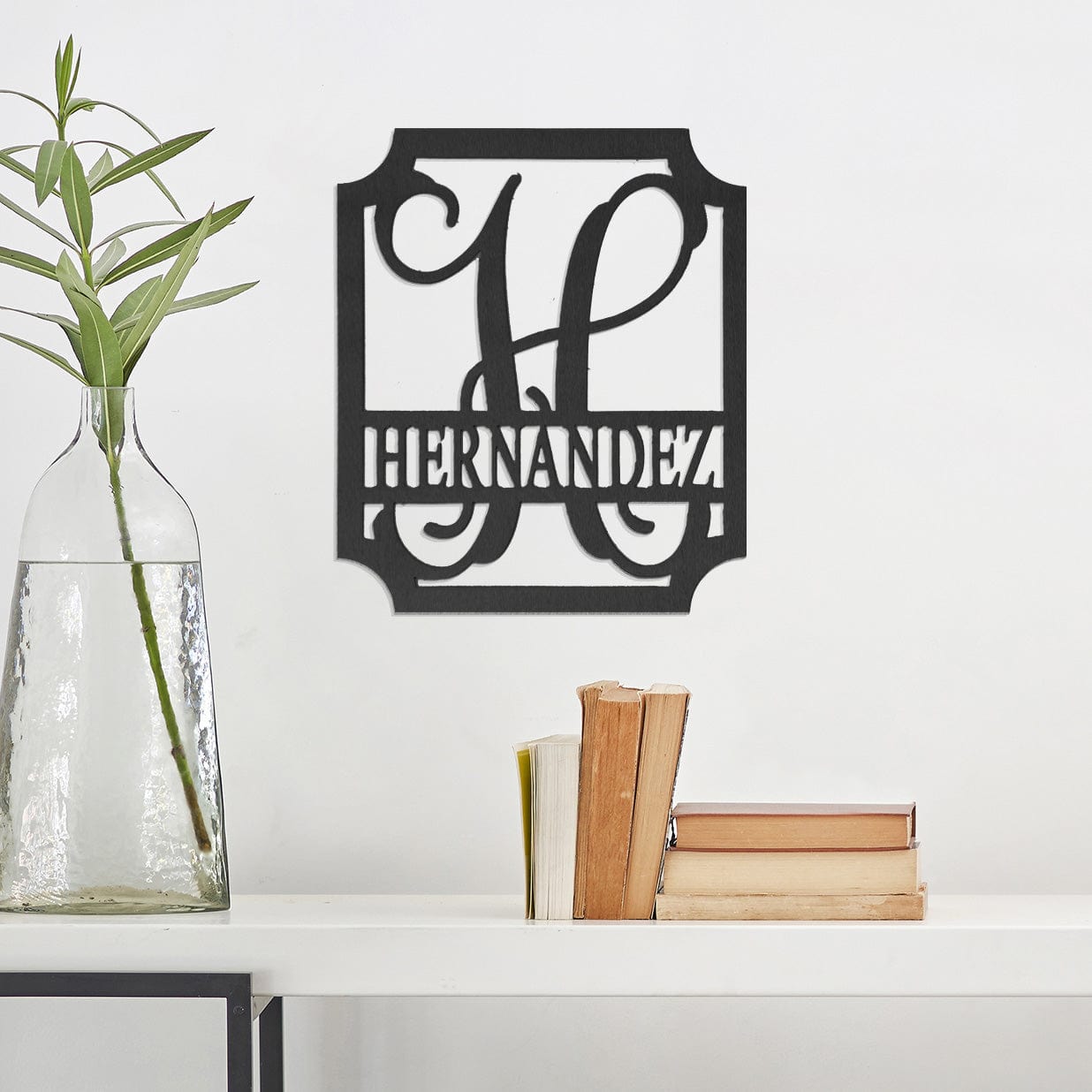 Embellished Monogram Metal Sign – Custom Last Name Wall Decor | Wedding Gift | Family Name Sign | Housewarming Gift