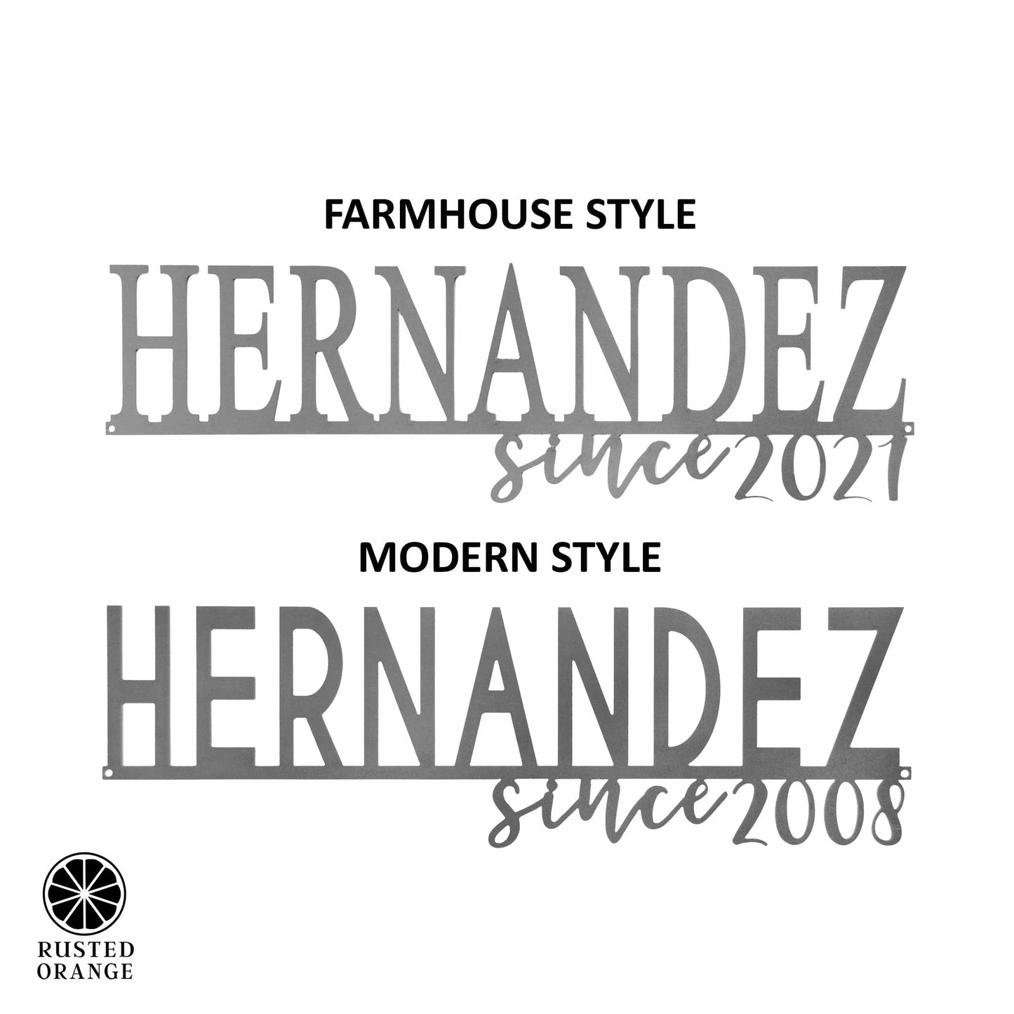 Our Happy Family - 2 Styles Personalized Family Name Signs For Home Decor