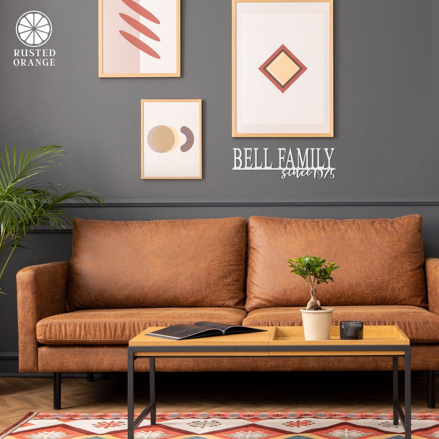 Our Happy Family - 2 Styles Personalized Family Name Signs For Home Decor