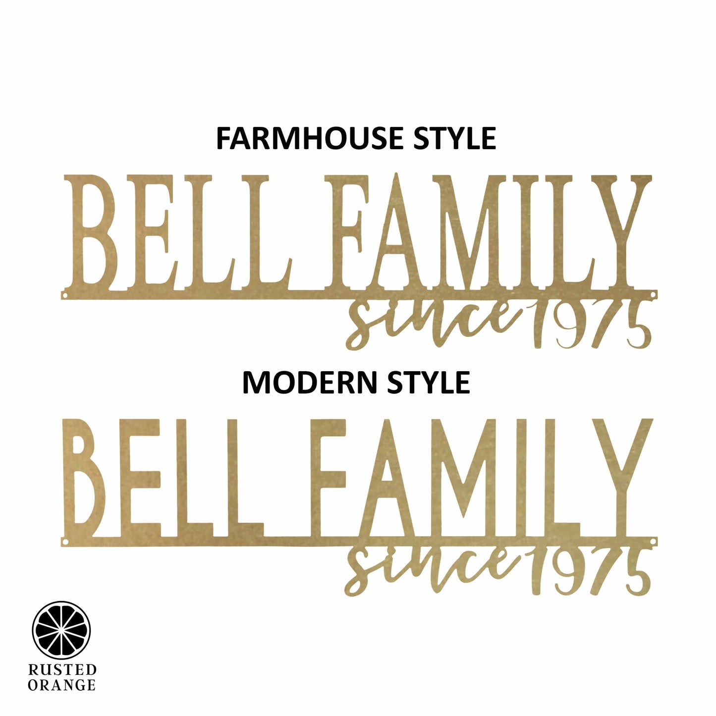 Our Happy Family - 2 Styles Personalized Family Name Signs For Home Decor