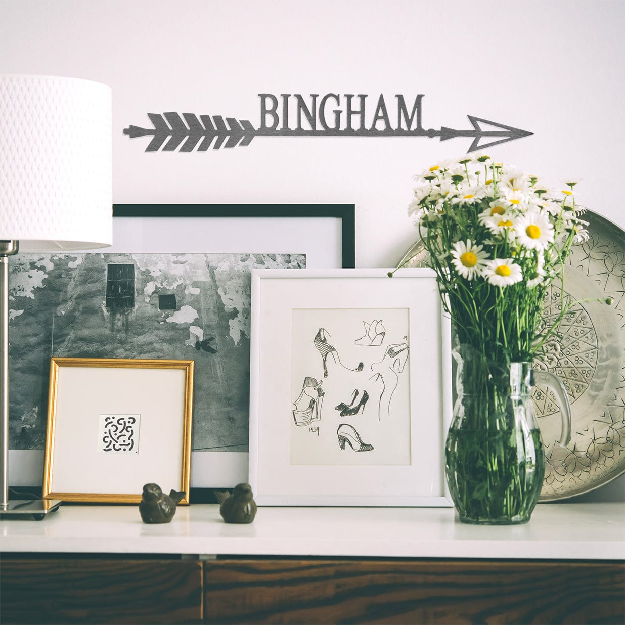 Somerset Arrow - Personalized Metal Name Sign for Wall Decor