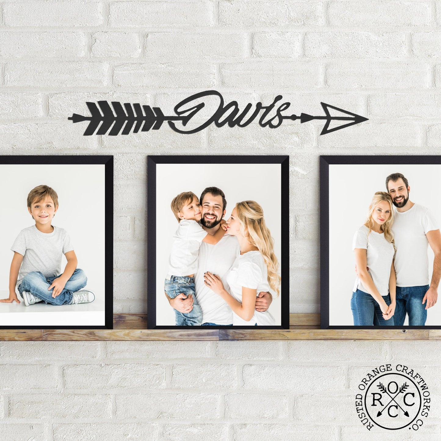 Somerset Arrow - Personalized Metal Name Sign for Wall Decor
