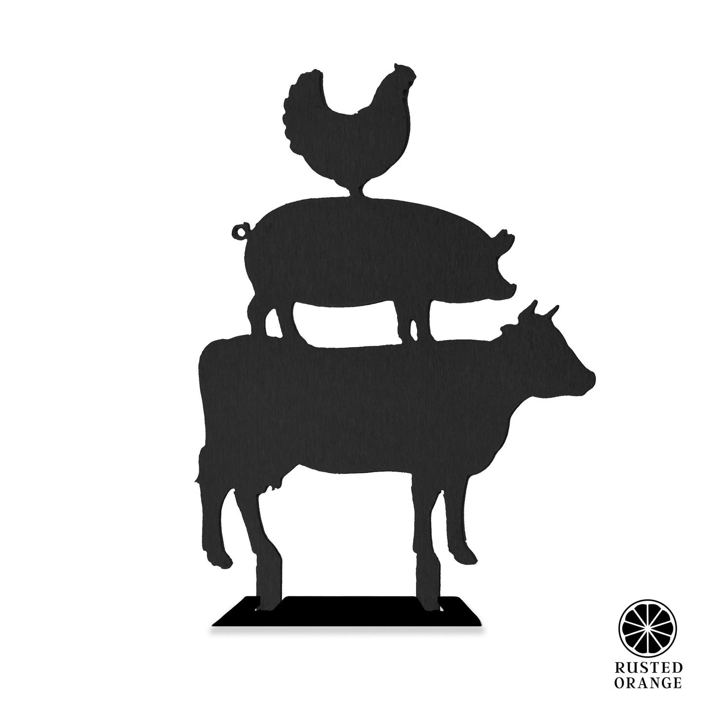 Farm Life Collection - Metal Chicken, Cow, and Bee Decorative Signs
