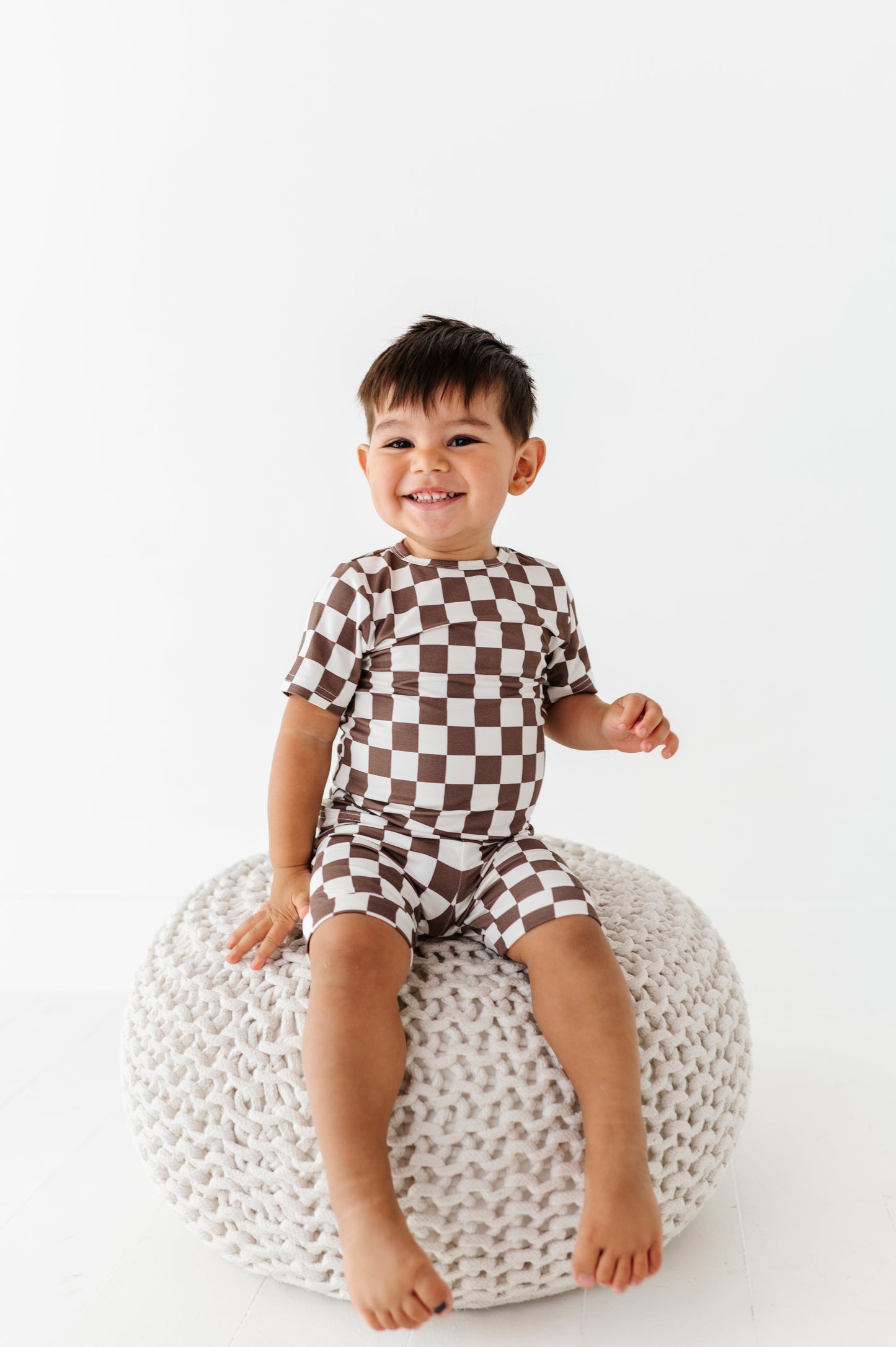 BAMBOO - BRONZE CHECKERED SHORT SLEEVE 2 PC