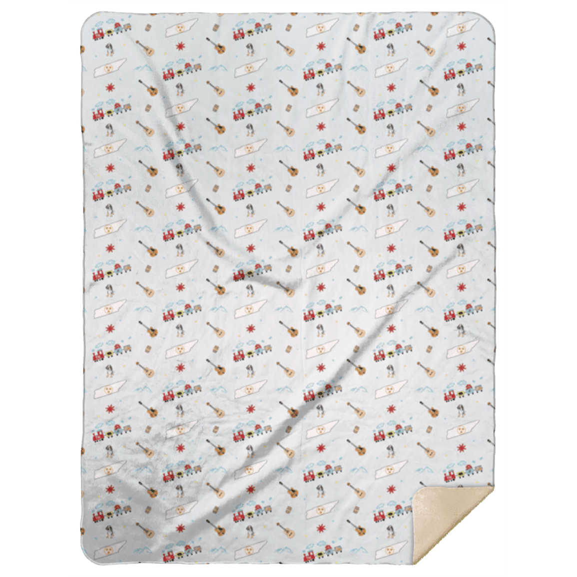 Tennessee Blue Plush Throw Blanket 60x80