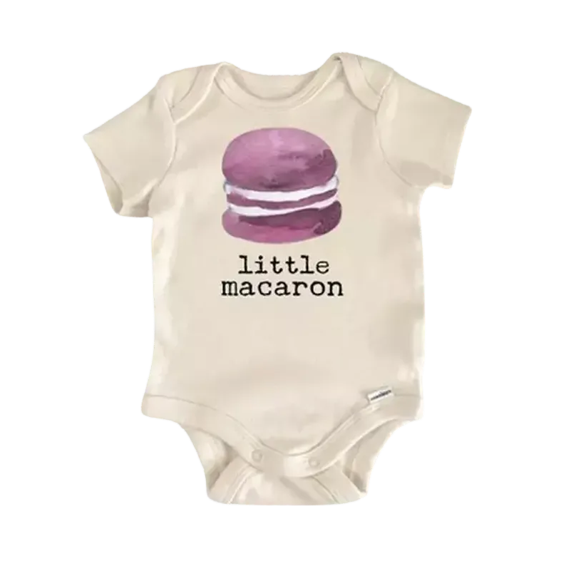 Macaron Baking French Newborn Baby Onesie® Bodysuit