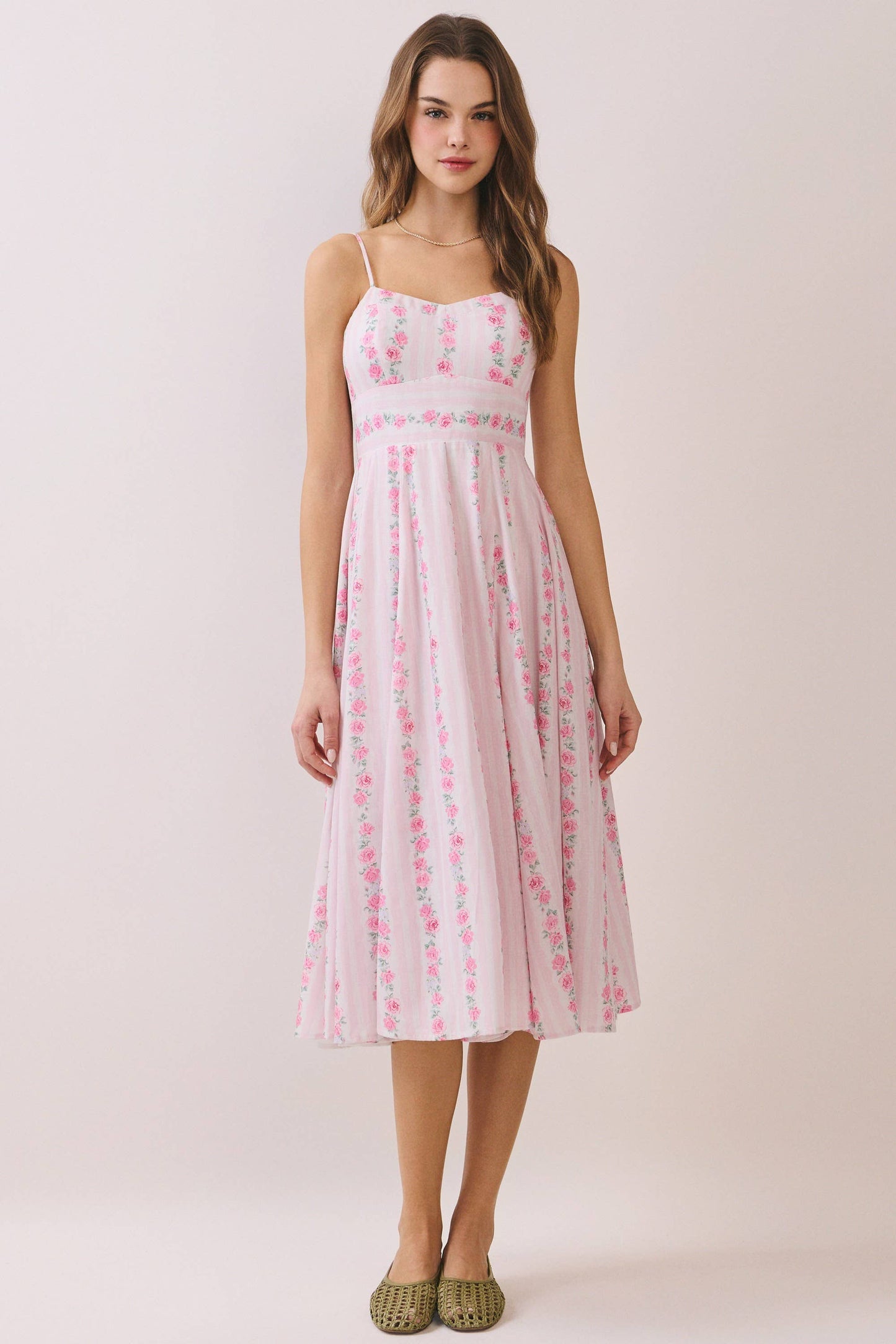 Floral Print Empire Waist Dress