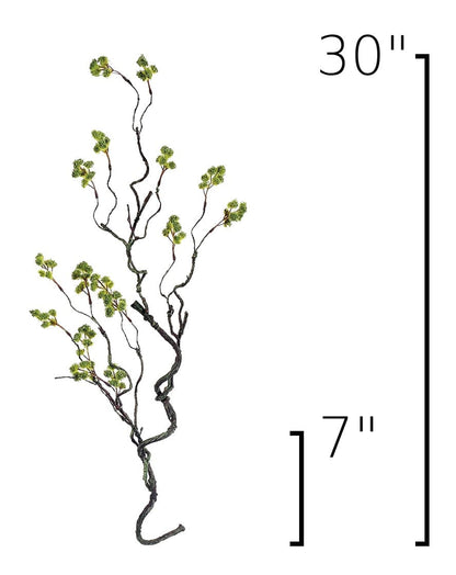 30" Faux Mini Fuzzy Blossom Branch