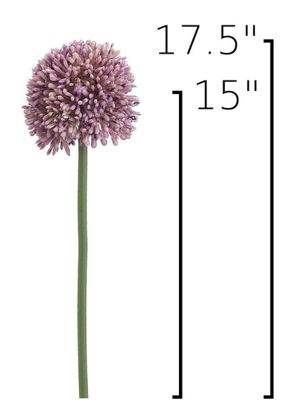 17.5" Faux Lavender Allium Stem