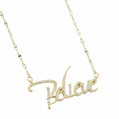 Believe Gold Necklace