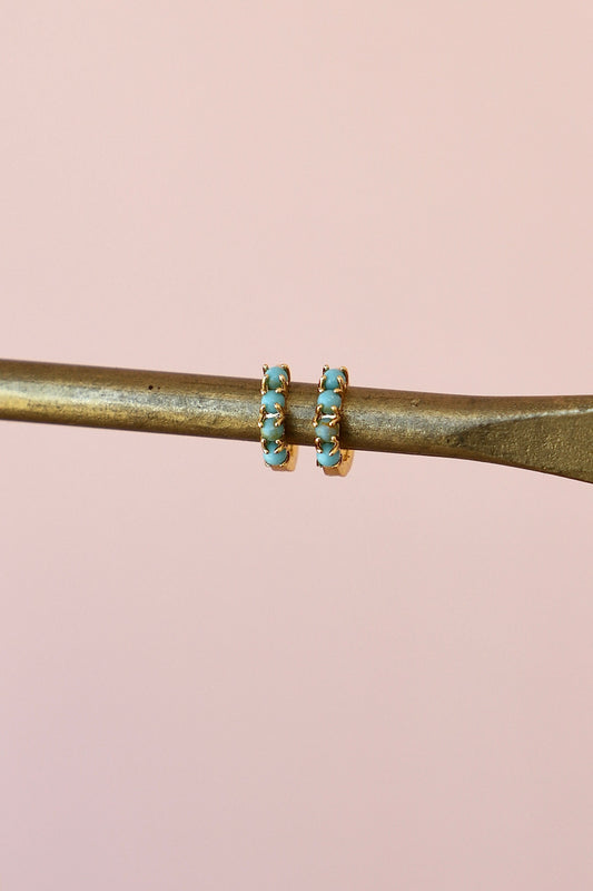 MINI TURQUOISE HOOPS