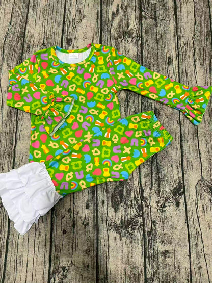 Lucky charm two piece ruffle set