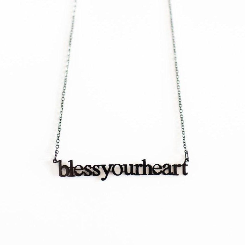 Bless Your Heart Cutout Necklace