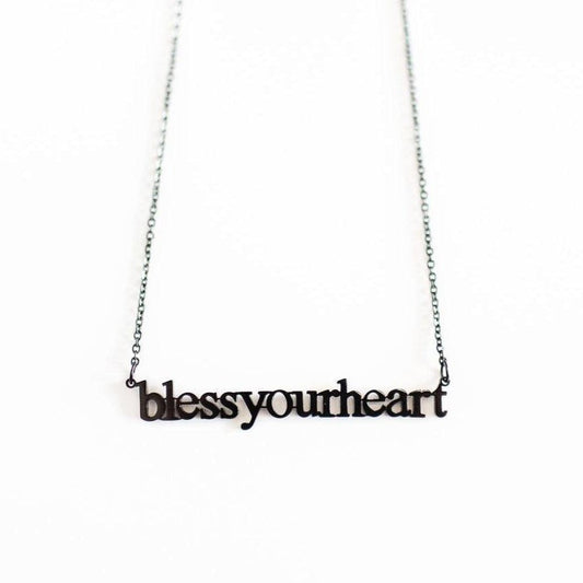 Bless Your Heart Cutout Necklace