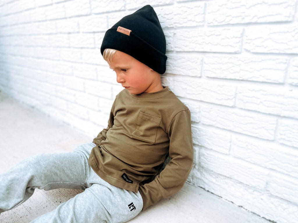 CLASSIC BLACK TODDLER BEANIE