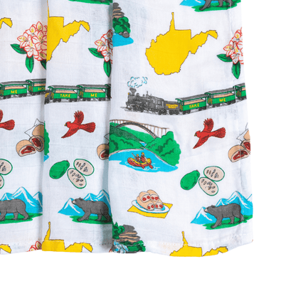 West Virginia Baby Muslin Swaddle Blanket