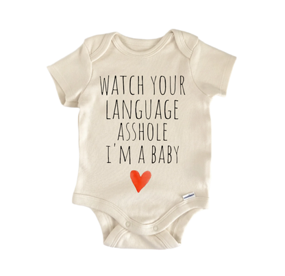 Watch Your Language Newborn Gift Baby Onesie® Bodysuit