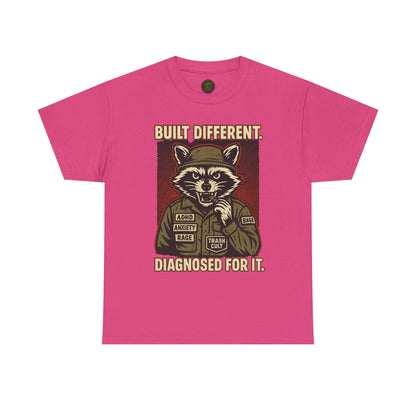Built Different Diagnosed For It Military Raccoon Shirt – Gildan 5000