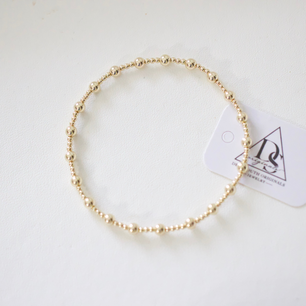 Charlie Beaded Bracelet 14k Gold Filled