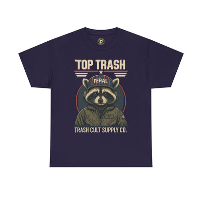 Feral Top Trash Raccoon Pilot Shirt – Trash Cult Supply Co. Parody Tee